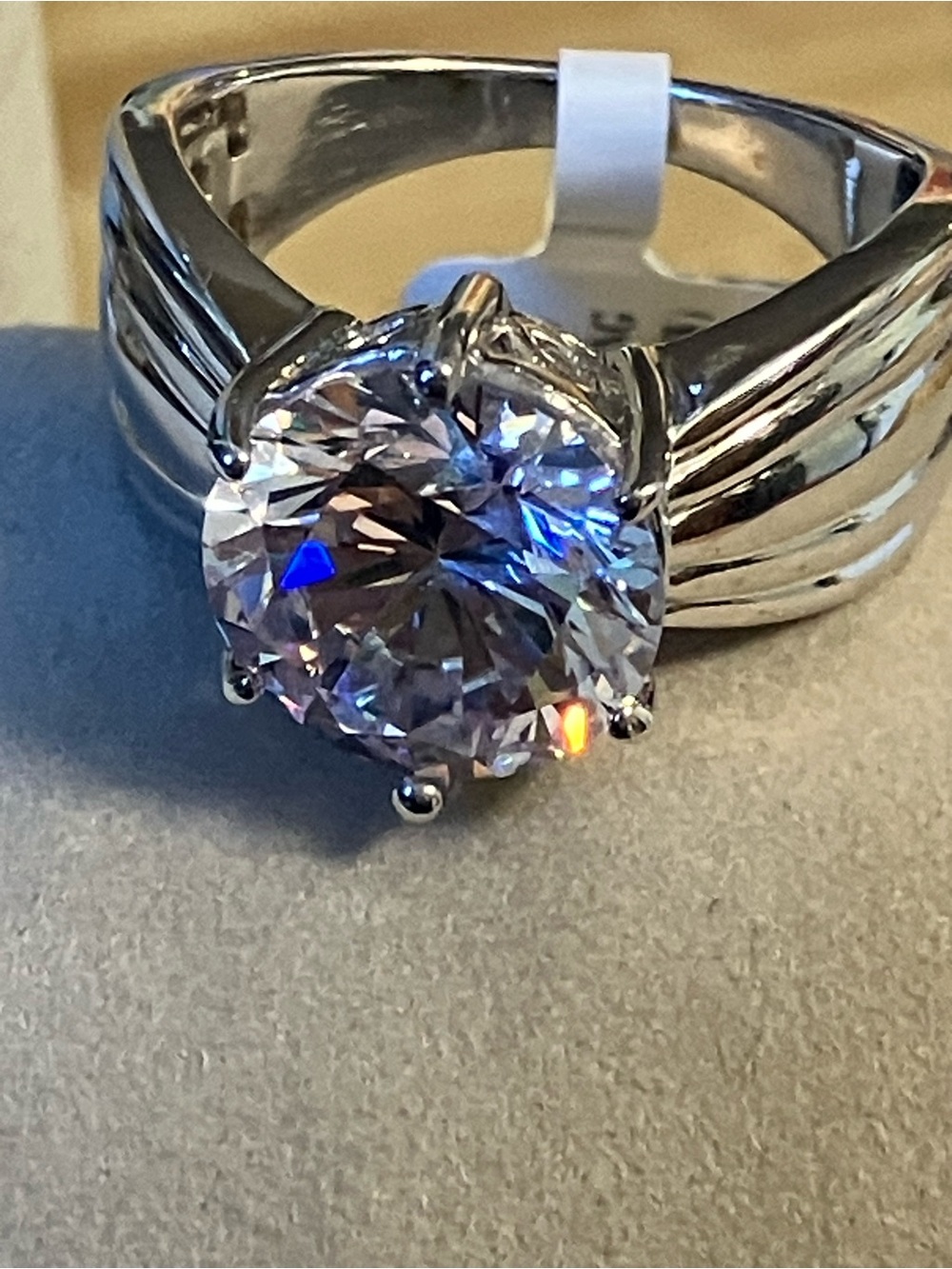 🌸Charles Winston SS Cubic Zirconia Solitaire Ring